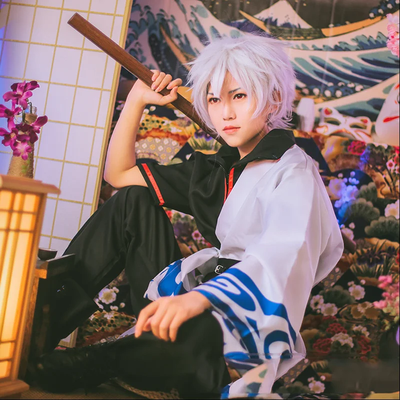 

Японская анимация Gintama платье Хэллоуин костюм для взрослых Саката гинкоки пошив костюм продажи праздник ролевые игры Семейная Игра