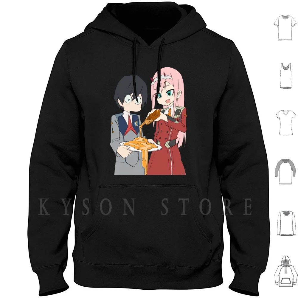 

Darling In The Franxx-Hiro And Zero Two Hoodie long sleeve Cotton Anime Darling In The Franxx Zero Two 002 Hiro