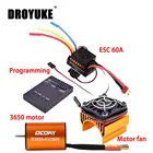 Водонепроницаемый 9T 4370KV 10T 3930KV 3650 3900KV 4300KV 5200KV Бесколлекторный двигатель 60A ESC программатор карт набор для 1:10 110 RC Car Truck