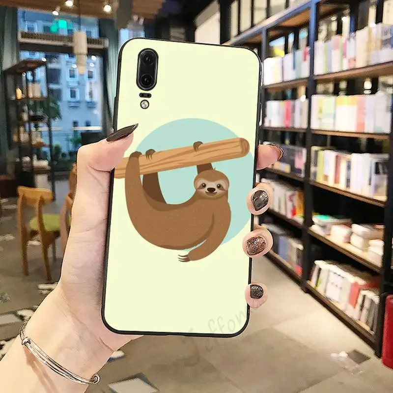 

Cute sloth cartoon Animals funny Phone Case For Huawei honor Mate P 10 20 30 40 Pro 10i 9 10 20 8 x Lite