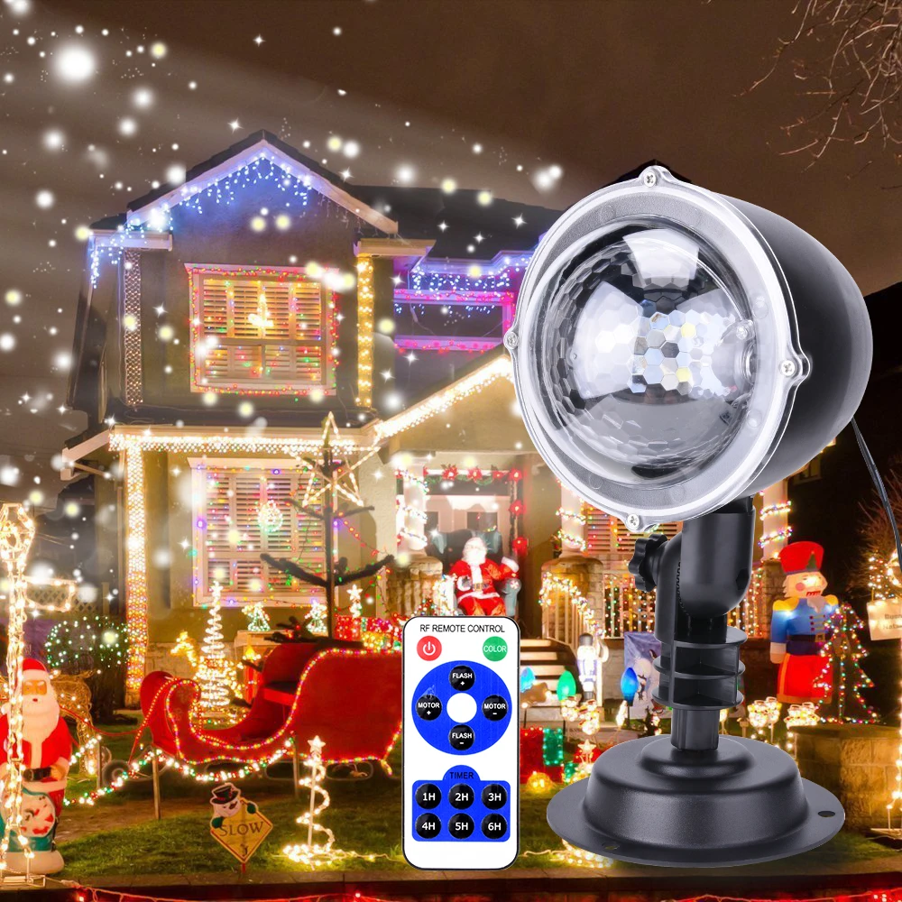 Открытый Рождественский проектор лампа снег светильник пейзаж Сад Крытый