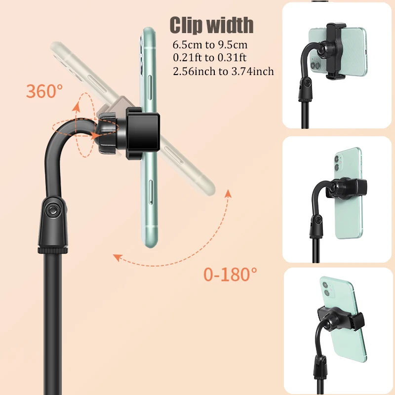 mobile phone holder tablet stand 2 in 1 desk 360 rotate for desktop live streaming overhead shoot video round base for xiaomi free global shipping