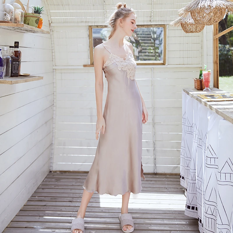 Yaoting/Новинка Высококачественная Сексуальная Шелковая пижама удобная женская