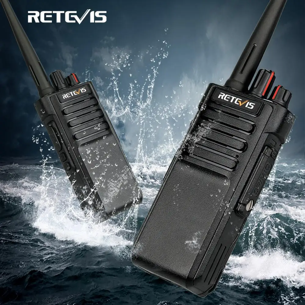 اسلكية تخاطب طويلة المدى RETEVIS IP67 مقاوم للماء RT29 2 قطعة UHF VHF 10 واط المحمولة اتجاهين جهاز الإرسال والاستقبال اللاسلكي لمصنع الصيد