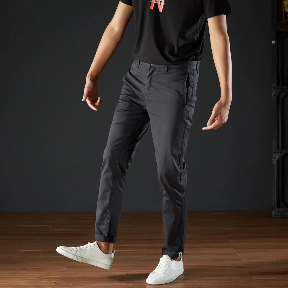 Metersbonwe Весенние новые мужские повседневные брюки осенние прямые модные штаны для