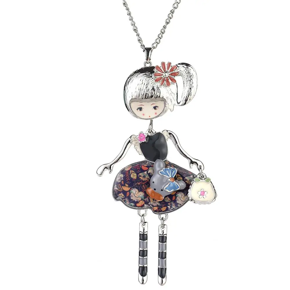 Популярные винтажные кукольные подвески ожерелья ювелирные изделия в стиле бохо