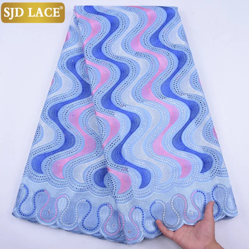 SJD кружевное коричневое Африканское сухое полотно с вышивкой швейцарская вуаль