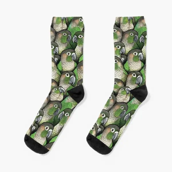 

Green Cheeked Conures Crew Socks Ladies Pattern Autumn Best Mens Cute Cartoon Short Sports Comfortable Cotton Women Winter
