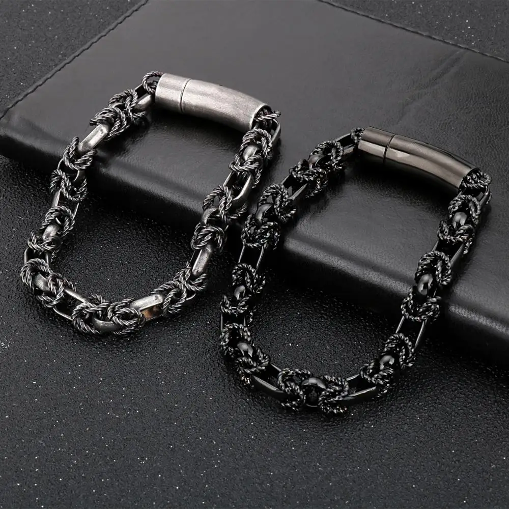 Мужской винтажный браслет из нержавеющей стали в стиле панк | Украшения и