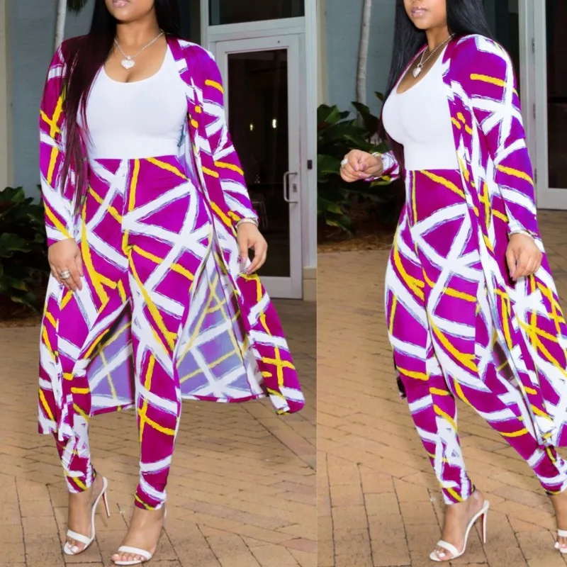 Женский комплект из двух предметов винтажный спортивный костюм с геометрическим