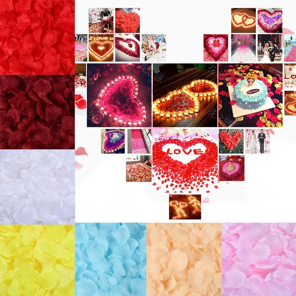 Горячая Распродажа 500 шт. Романтический лепестки роз цветы для вечерние