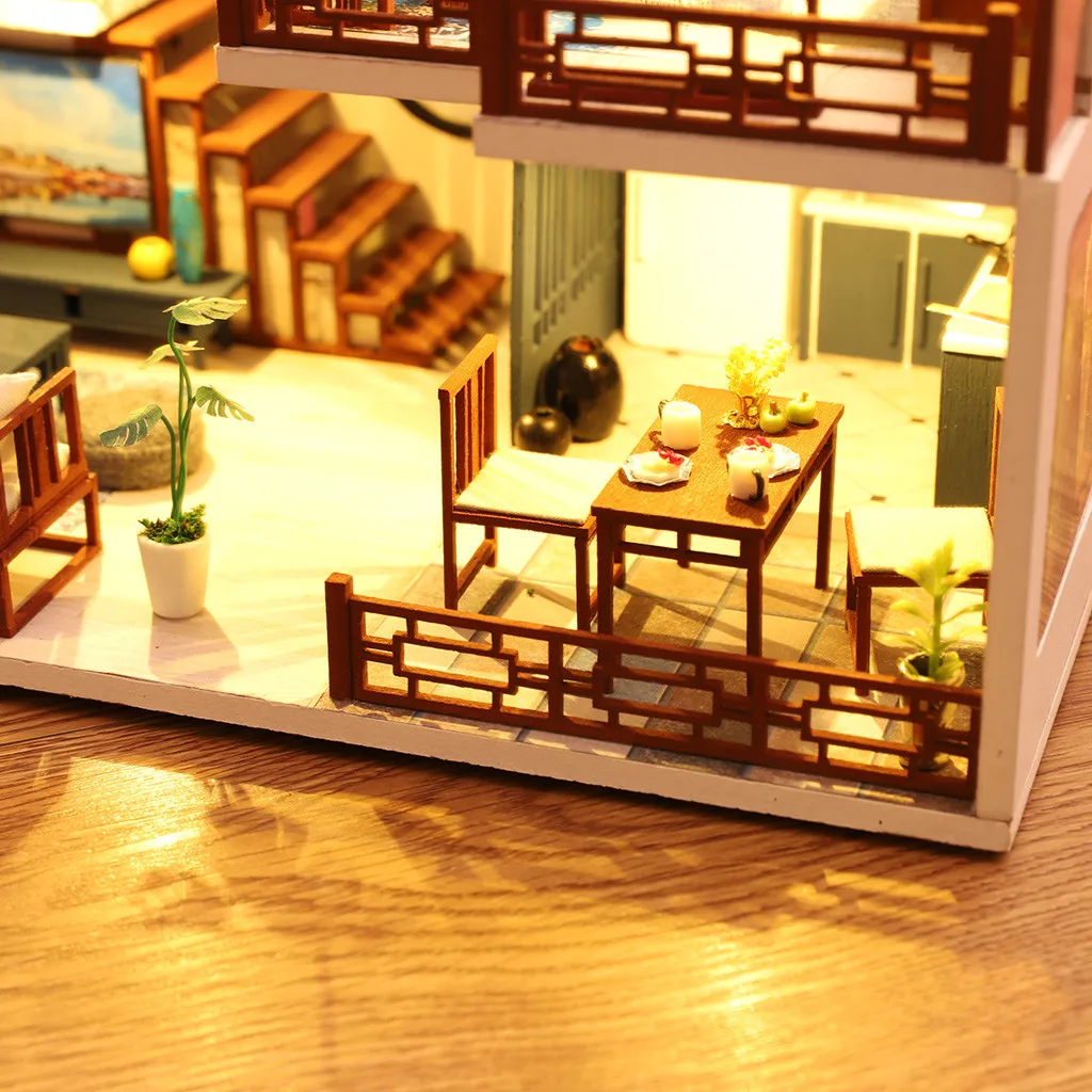 3D развивающие игрушки для детей деревянный кукольный домик игрушка древний