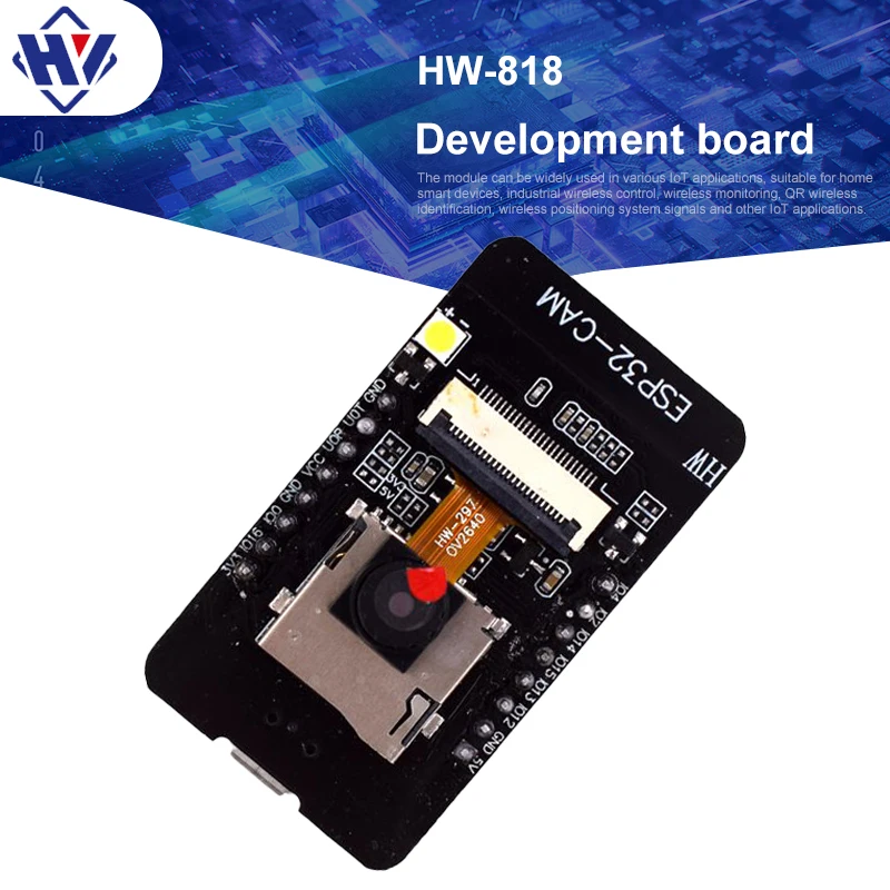 

ESP32-CAM-CH340 Integrated CH340 WIFI Bluetooth-compatible Development Board OV2640 Camera Module MICRO USB To Serial Port DC 5V