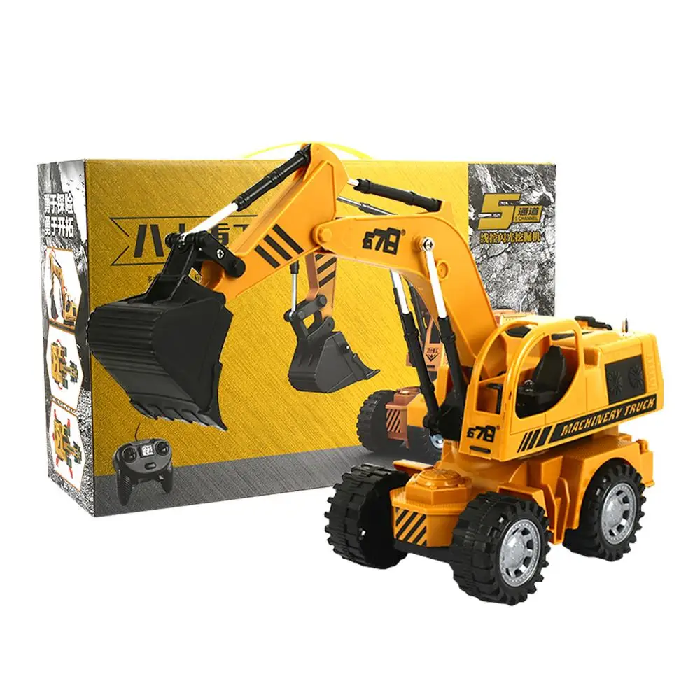 2019 4 канальный 1:24 RC экскаватор игрушка инженерный автомобиль пластиковый со
