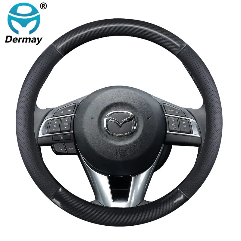 

Leather Car Steering Wheel Cover for Mazda 2 Demio/Axela/Mazda 3 Atenza/Mazda 6 CX-3 CX-4 CX-5 CX-8 CX-9 Wagon BT-50 Premacy 5 7
