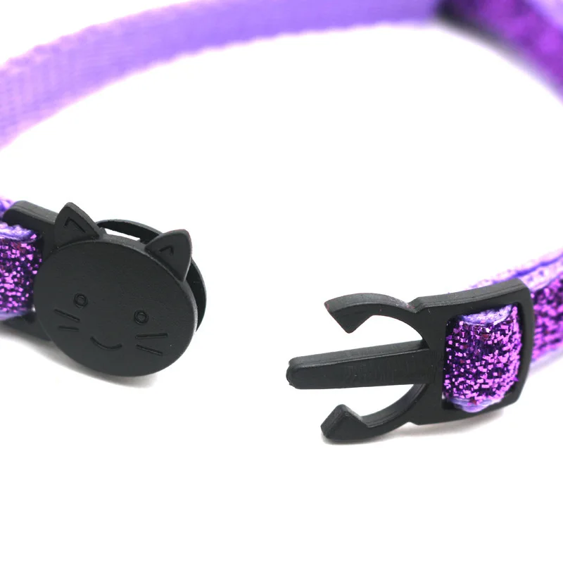 

Pet Cat Collar With Bell Fashion Adjustable Sequin Pet Neck Strap Safety Pet Supply New Pet Neck Ring Dog Printing Collar
