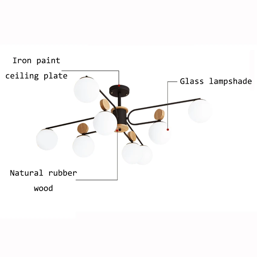 Скандинавский дизайн волшебные бобы светодиодный Современный Люстра из