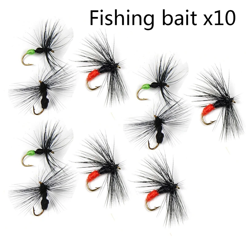 10 Pack Bionic Ant Bait - Red Black Green Fly Fishing Hook | Спорт и развлечения