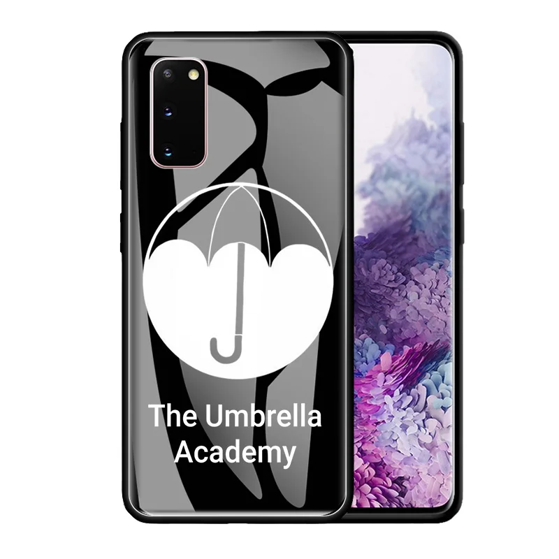 

Phone Case For Samsung Galaxy S20 FE S10 S9 S8 Plus Note 20 Ultra 10 Lite 9 8 Glass Back Cover Shockproof Shell Umbrella Academy