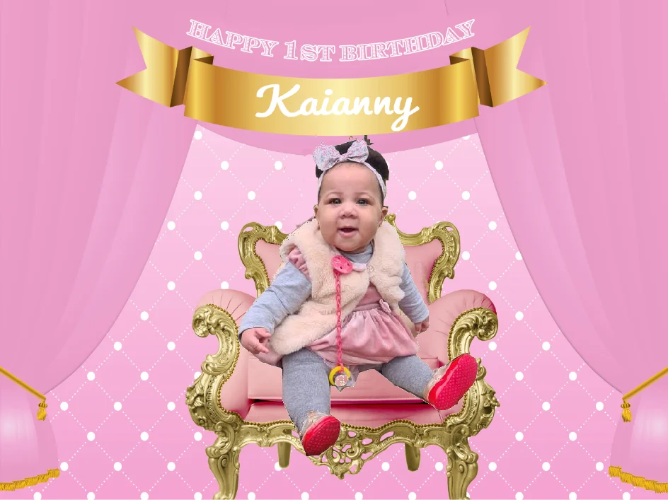 

custom Pink Princess Curtains Baby Shower backdrops High quality Computer print party photography backgrounds
