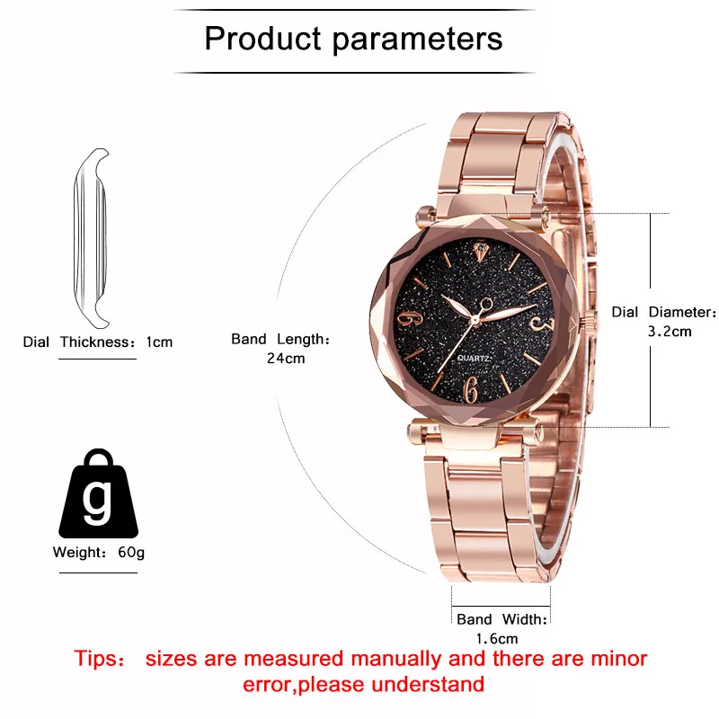 Женские кварцевые часы с рисунком звёздного неба | Наручные