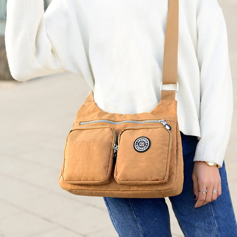 Модные миниатюрные сумки на плечо с несколькими карманами молнии женская