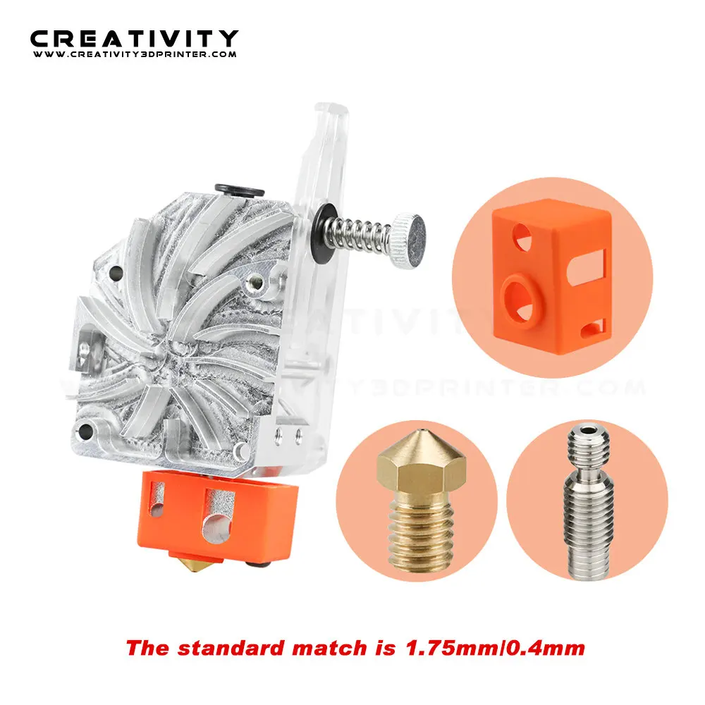 

NF-BMG-WIND V6 Dual Drive BMG Extruder with nozzle Silicone Sock for Simple Installation Ender 3 Upgrade Short Distance Printing