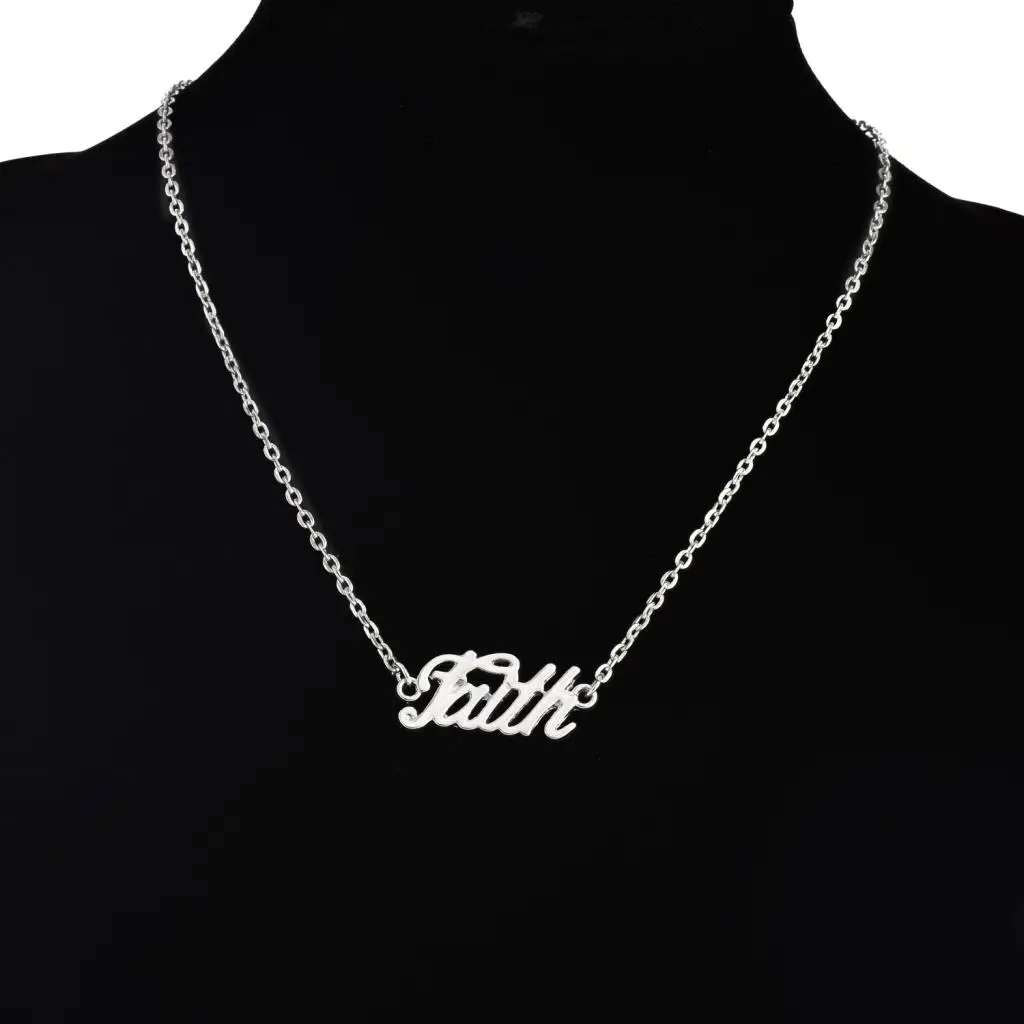 Надпись смелость/Любовь/верность подвеска с надписью ожерелье до ключиц модные