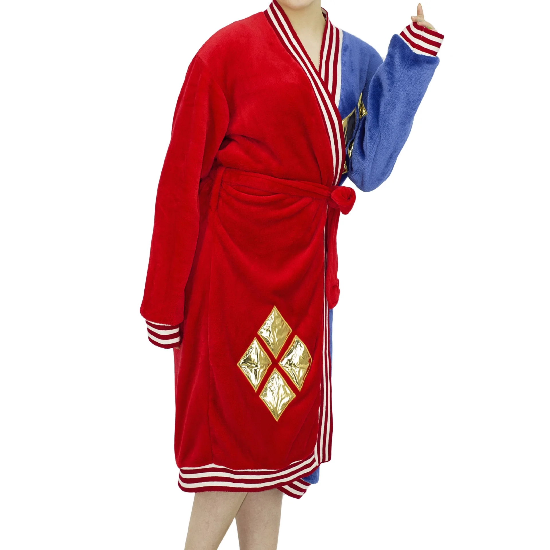 Костюм для косплея супергероя harleen quinzel осенне-зимний фланелевый Халат пижама