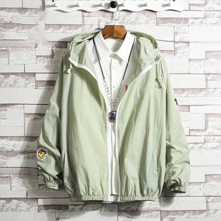 Куртка бомбер большого размера мужская повседневная весенне летняя куртка в