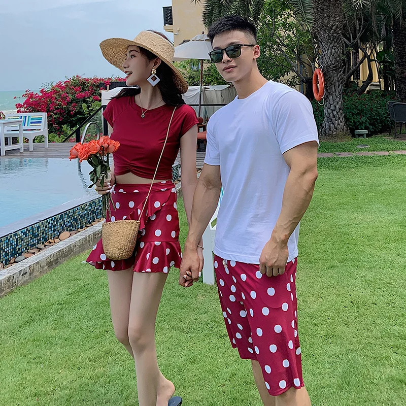 Купальники для пар с принтом бабочки женские бикини купальники Мужская пляжная