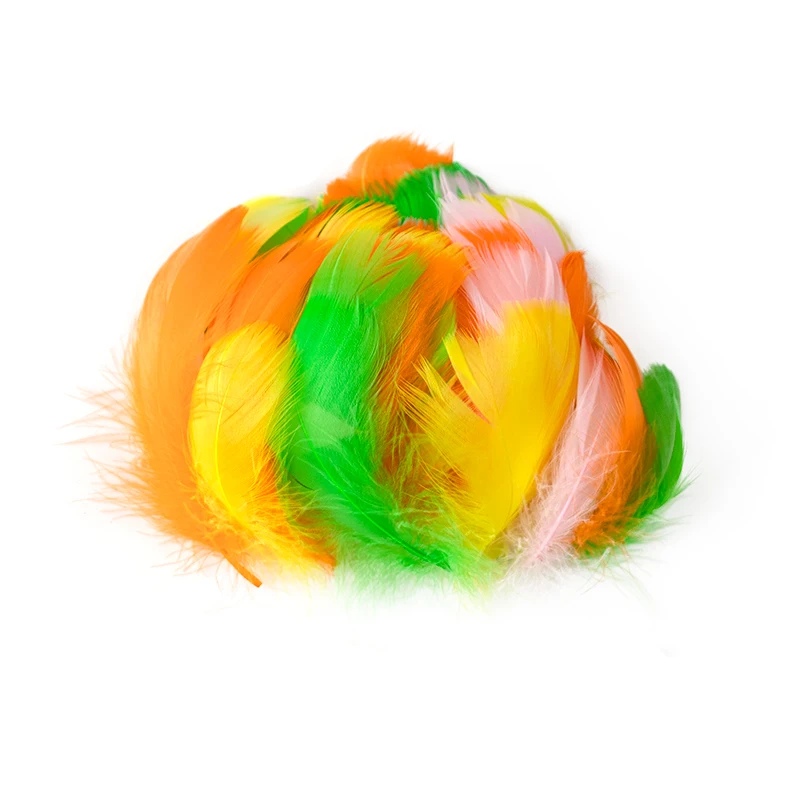 

160pcs Mixing Color Goose Feather Beautiful Natural Swan Feather Jewelry Hat Decoration Accessories 8-12cm Long for Diy Craft