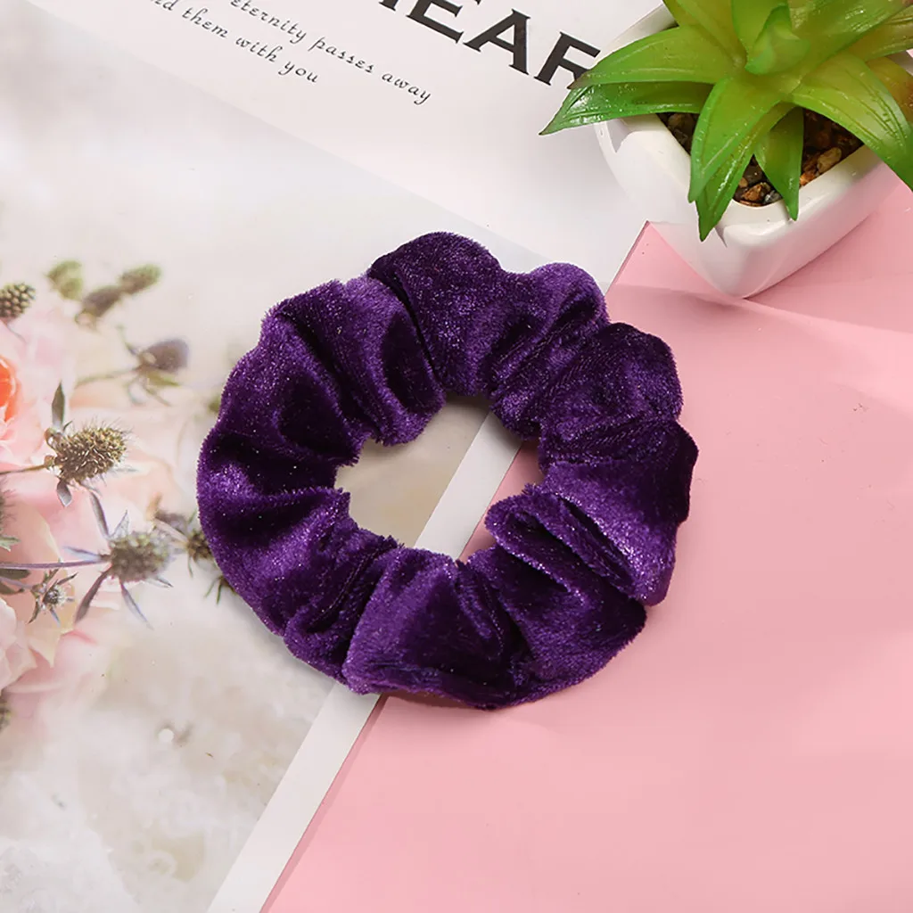 1 шт. Velluto Scrunchies Fasce Accessori Per Capelli Donne Ragazze Capelli Elastici Cravatta In Gomma anello corda per cape