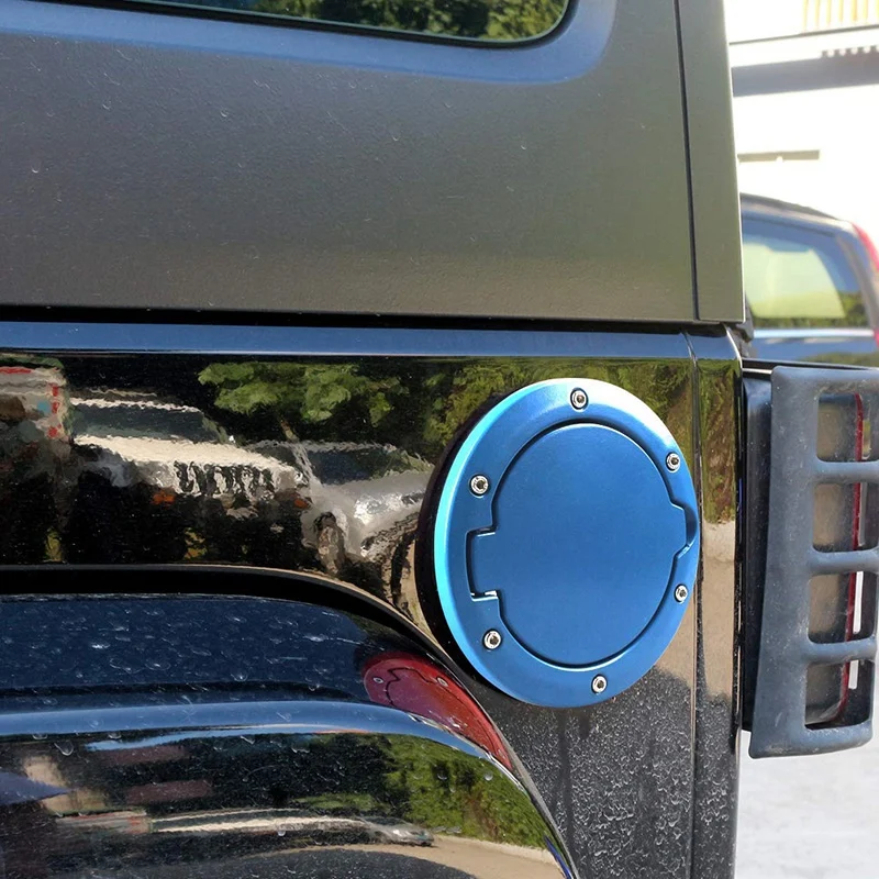 Для Jeep Wrangler газовая крышка синий топливный наполнитель бак двери для JK & Unlimited 2007
