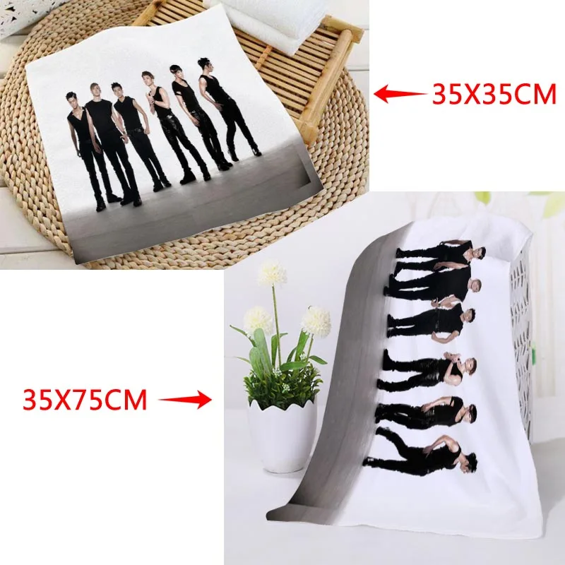 Квадратное полотенце с принтом KPOP 2PM на заказ абсорбирующее быстросохнущее из