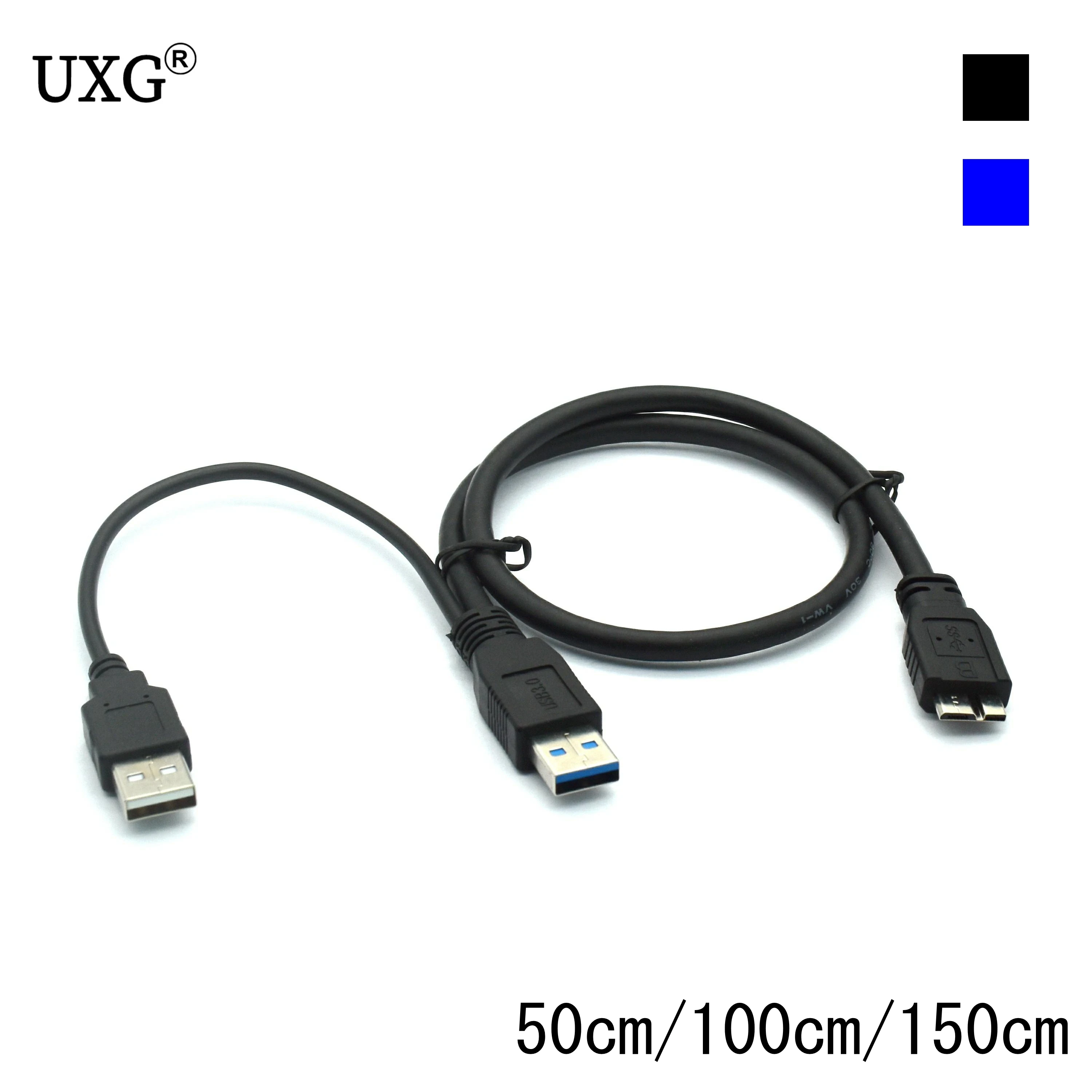 0 5 м/1 м USB 3 A Y 2 штекер к Micro B Кабель питания для мобильного жесткого диска
