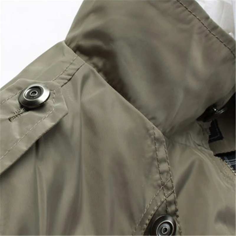 

RUELK 2020 Autumn And Winter Fashion Trend Men's Windbreaker Polyester Large Size Mens Jacket Slim Stand Collar Jacket Clothing