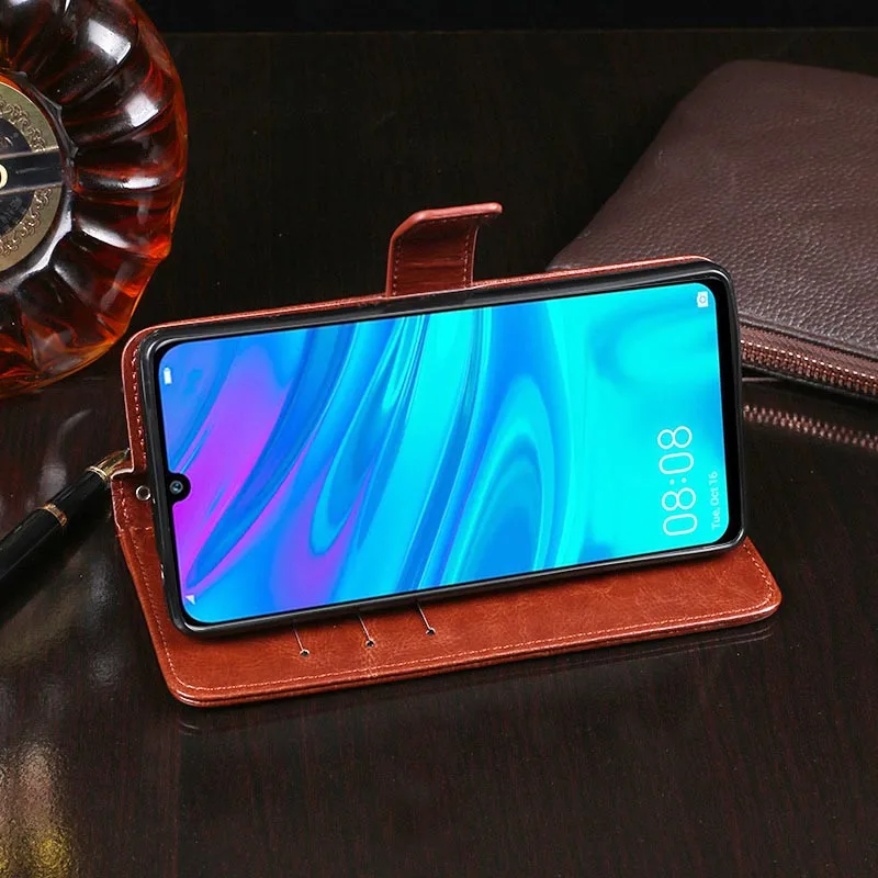 Чехол для Huawei P Smart 2019 деловой кожаный чехол-кошелек с откидной крышкой чехлы