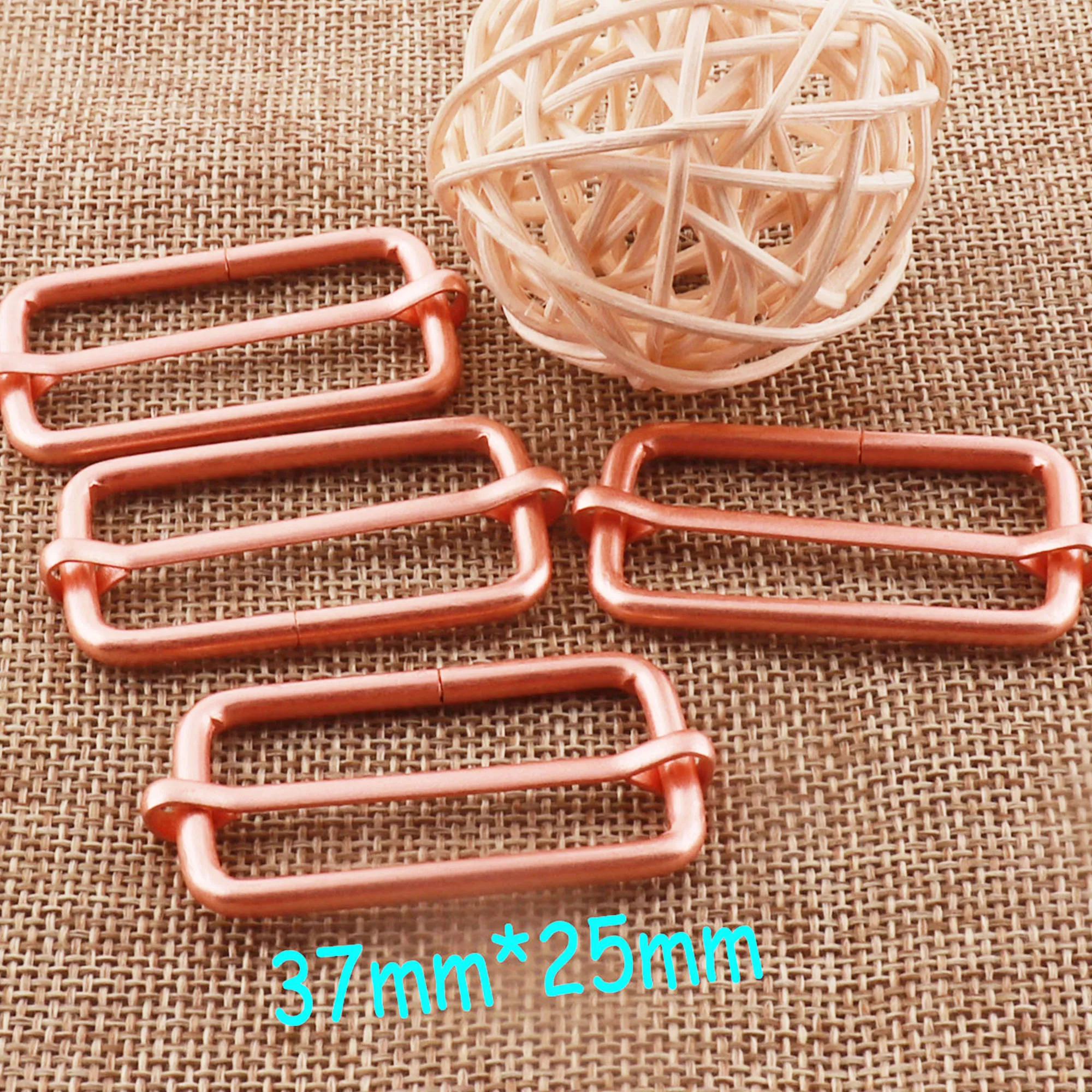 10 pcs Rose Gold Slider Buckle Adjustable Waistband webbing Purse Bag Handbag Clothes Strap Keeper 1.5"(38mm) Hardware buckles | Дом и сад