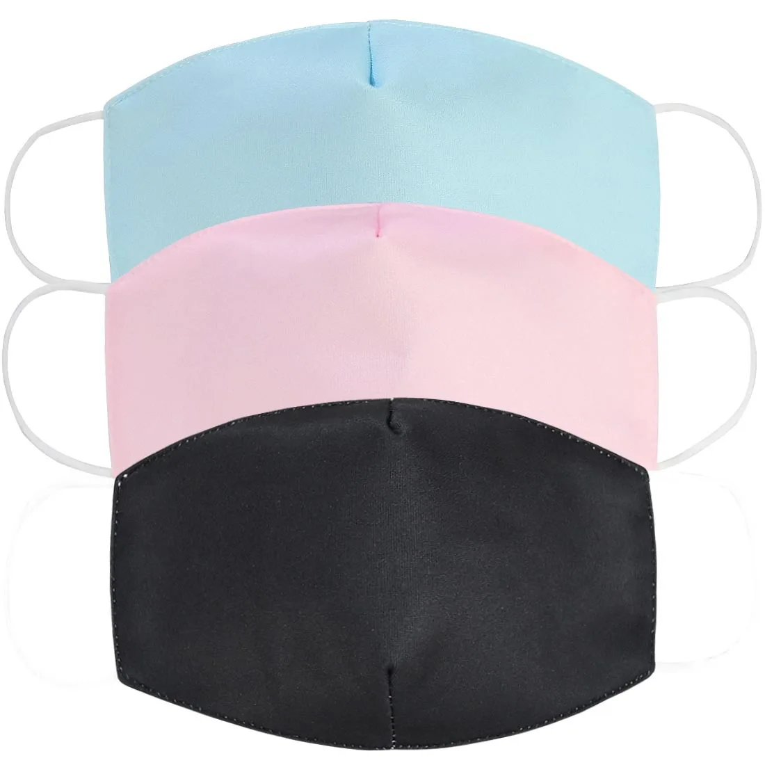 Белая маска для рта взрослых и детей маски со швом лица моющаяся многоразовая