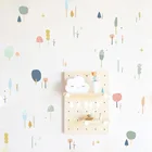 Мультфильм Искусства красочный лес саженцы деревьев детская комната Съемный стенов штукатурка