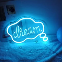 led neon light sign letters dream welcome neon sign panel holiday christmas party wedding decorations home wall decor neon lamp