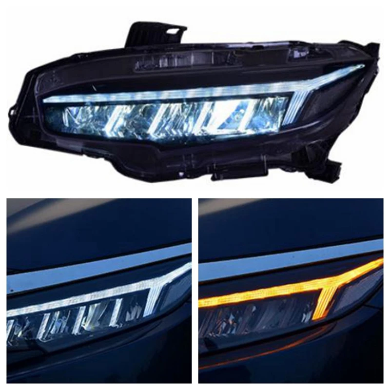 VLAND автомобильный Стайлинг Головной фонарь для Civic светодиодный 2014 2019 с