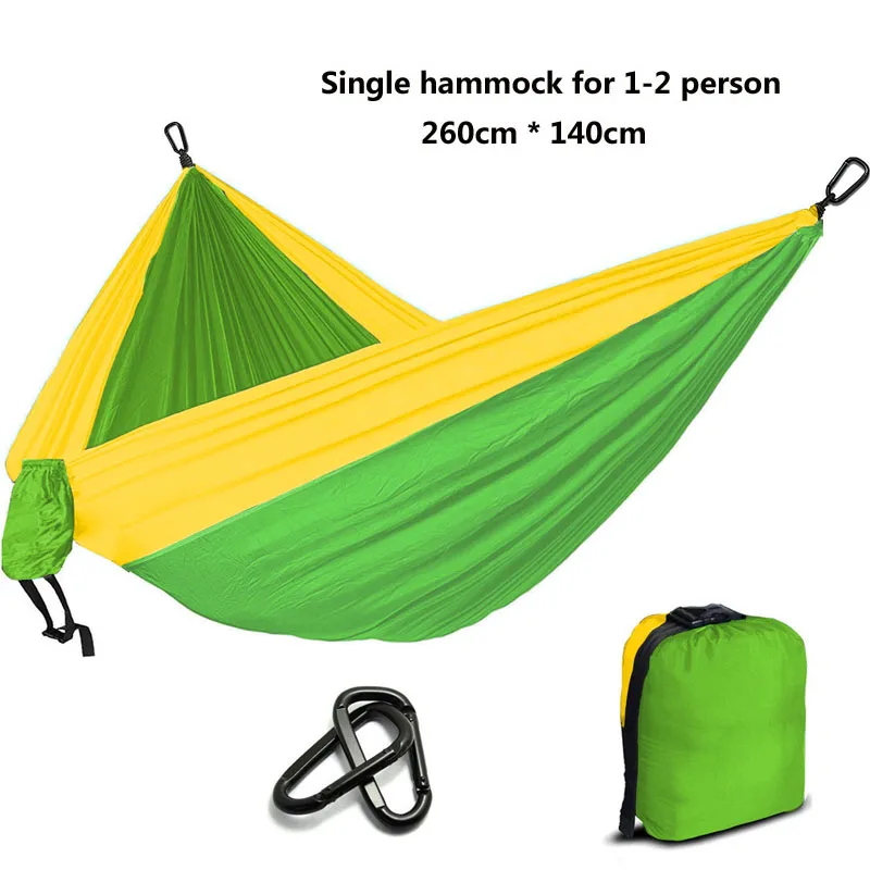 Lime green Yellow Гамак-парашют для кемпинга выживания садовая уличная мебель Досуг Спящая Hamaca путешествия двойной гамак 300*200 см - Цвет: Lime green Yellow