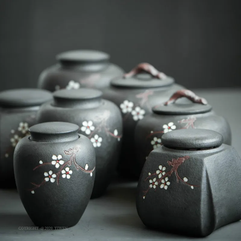 

Handmade Large Tea Caddies Seal Storage Moisture Proof Luxury Sugar Container Tea Caddies Packaging Caja Para Te Teaware DG50TC