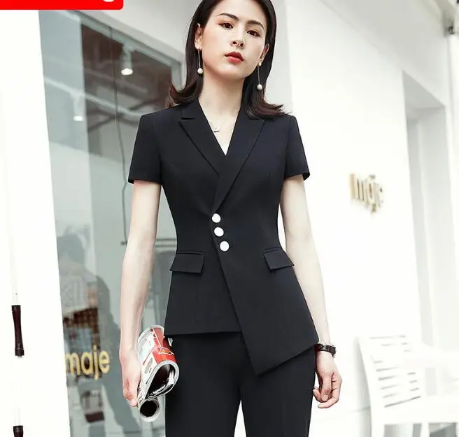 Летняя одежда для женщин костюм с юбкой деловой Тонкий офиса Женская рабочая |