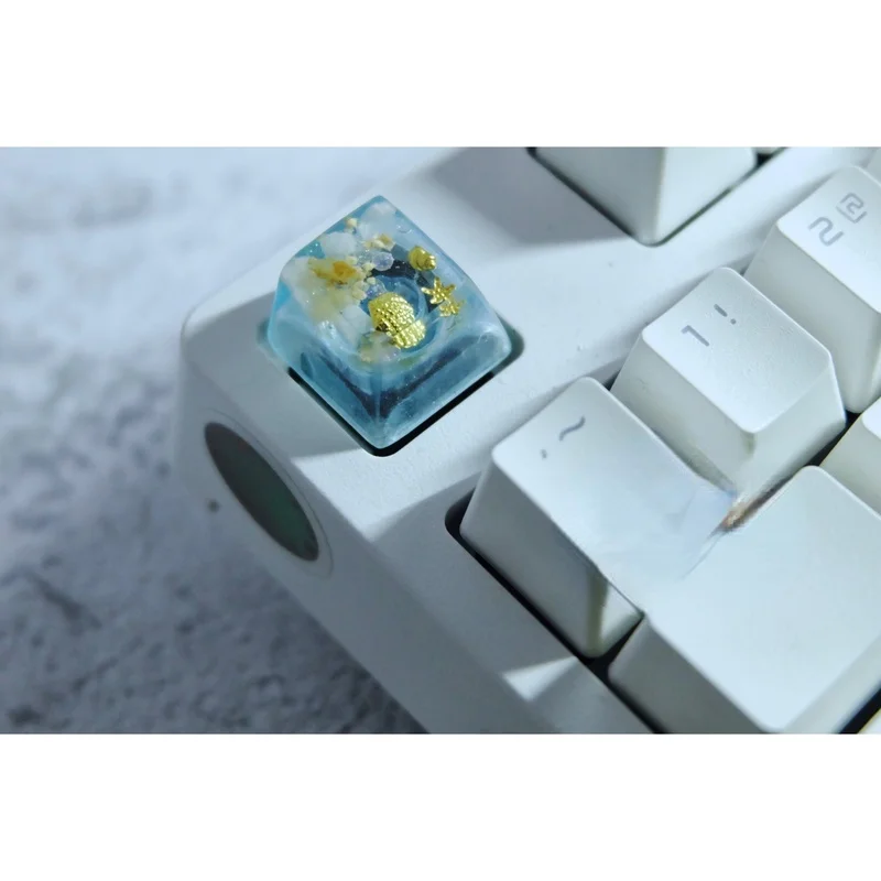1pc diy resin custom keycaps mechanical keyboard ocean small fresh and lovely caps cherry mx personalized cartoon pbt cap game free global shipping