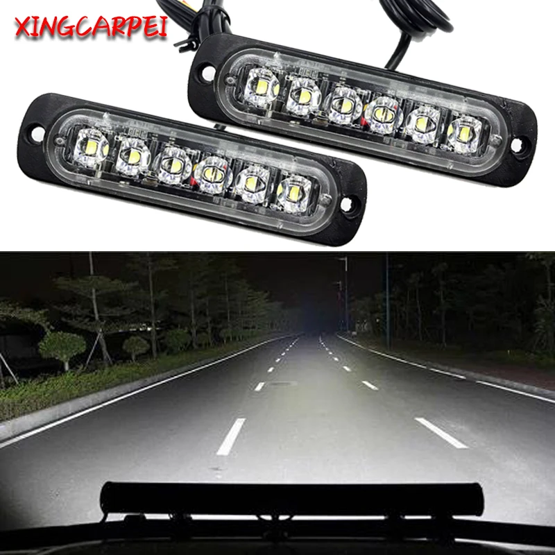 2 шт. 12 24 в 6 светодиодный Рабочий фонарь белый автомобильный Грузовик Мотоцикл