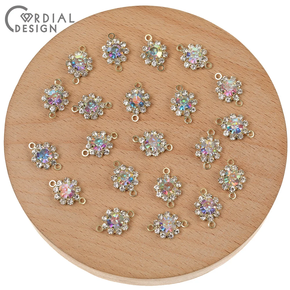 

Cordial Design 100Pcs 10*14MM Earring Accessories/Jewelry Findings/Claw Chain/Hand Made/Rhinestone Earring Connectors/DIY Making