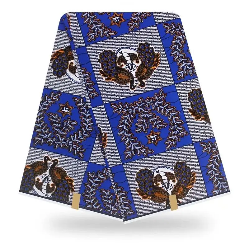 100% хлопчатобумажная ткань с Африканским воском Анкары искусственная Новое